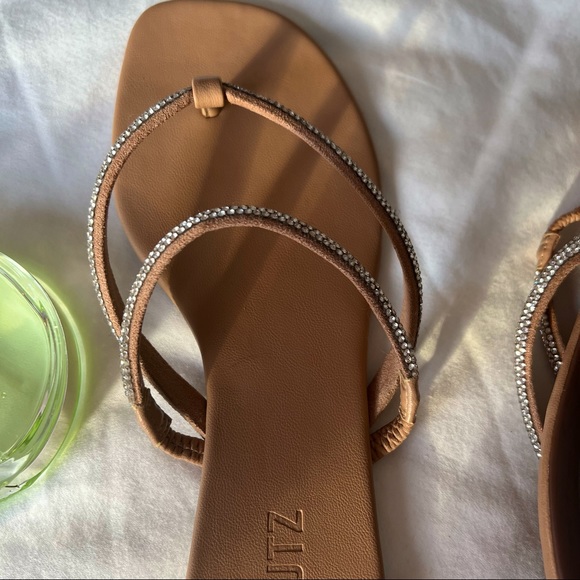 {schutz} tan jeweled sandals - Picture 3 of 4